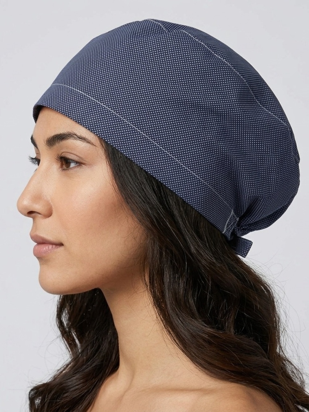 Handmade Boho Minimalist Dot Patterned Hair Bonnet - One Size